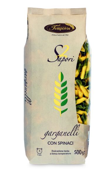 Garganelli mit Spinat 500g | Pastificio Temporin