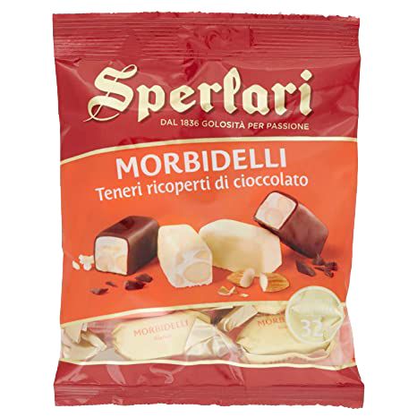 Morbidelli mit Bitter-oder Weißeschokolade 130g/Sperlari
