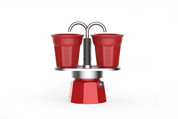 Moka Set Mini Express Rot mit 2 Tassen/Bialetti