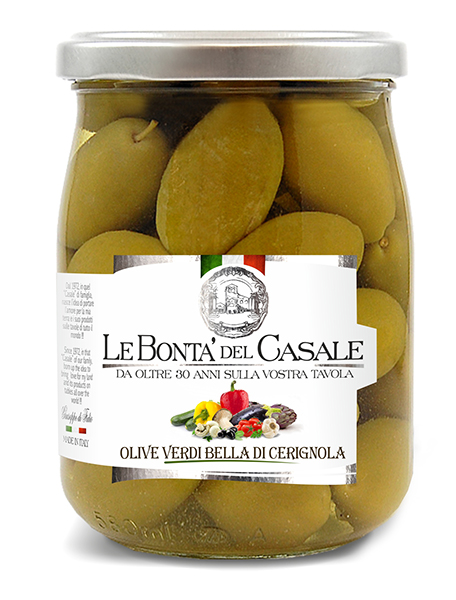 Olive Verdi Bella di Cerignola 580ml | Antipasti Le Bonta Del Casale