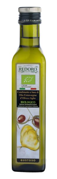 Olivenöl aromatisiert mit Knoblauch Aglio 100%italienisch, BIO 250ml | Redoro