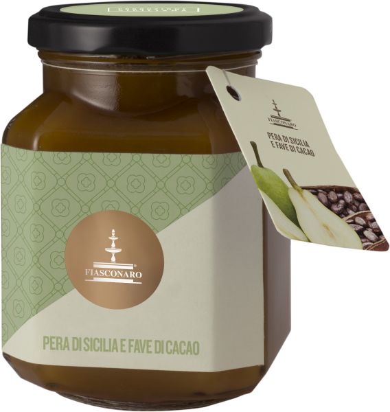 Marmelade mit Birne und Kakaobohnen 360g | Fiasconaro