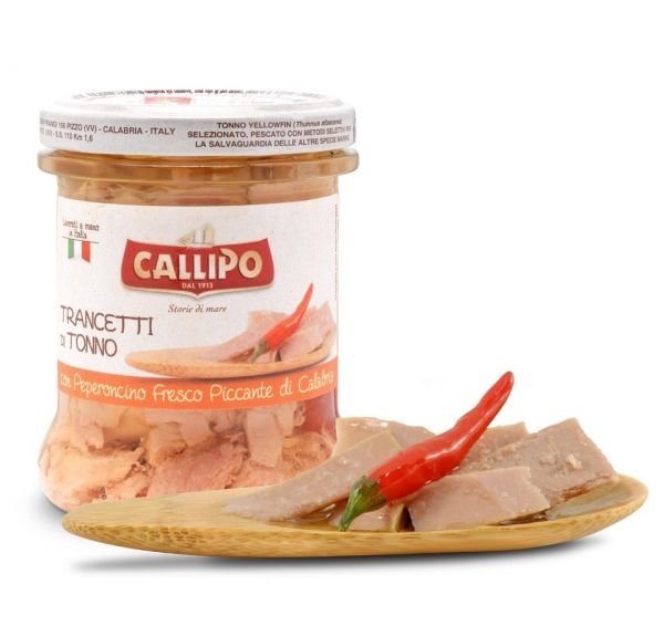Trancetti di Tonno Thunfisch mit Chili aus Kalabrien 170g in Glas | Callipo