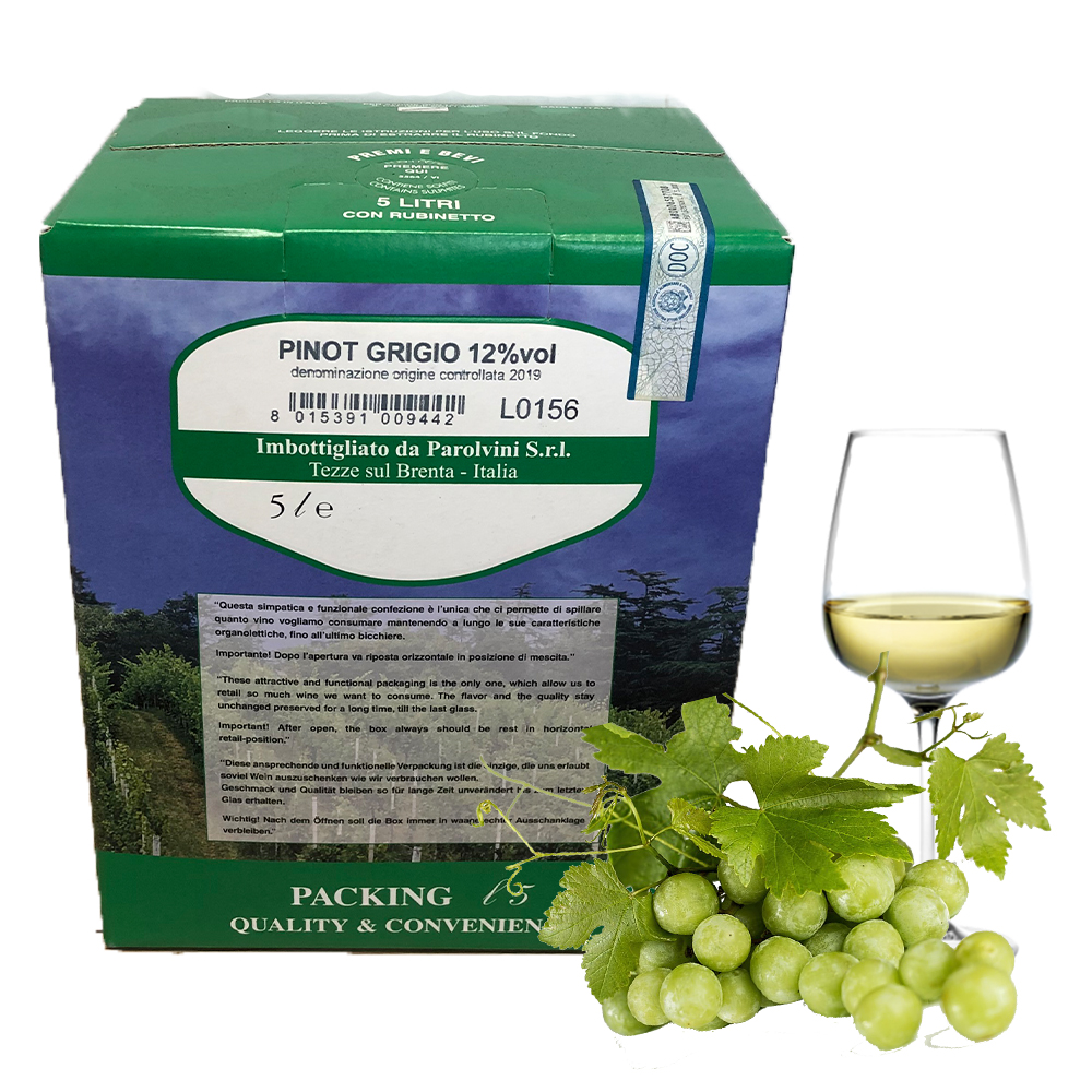 Pinot Grigio Garganega IGT 5l Bag in Box 12% | Parol Vini - Weißwein aus  Venetien | Weißweine
