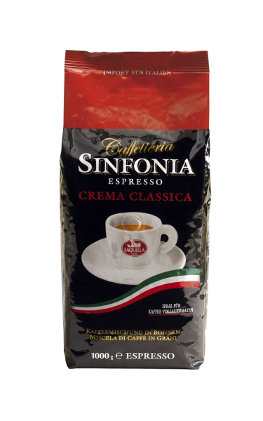 Caffe Sinfonia Espresso Crema Classica 1Kg Bohnen | Saquella