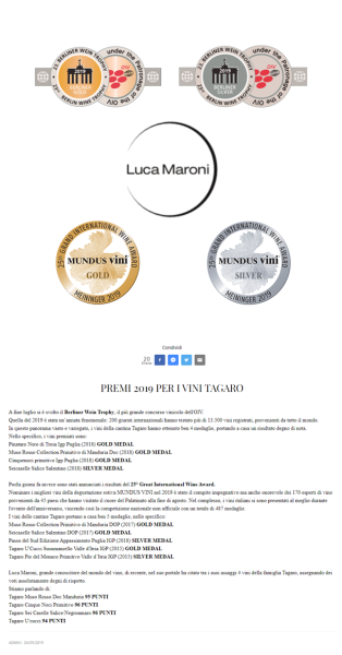 Muso Rosso Primitivo di Manduria DOC 0,75l 15% - 2019 | Tagaro