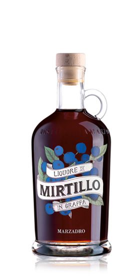 Corretto Liquore di Mirtillo Heidelbeerenlikör in Grappa 0,7l 30% | Marzadro