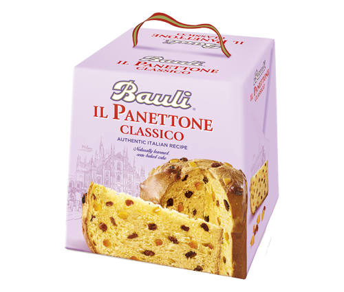 Il Panettone classico mit Rosinen und Orangeat 500 g/ Bauli