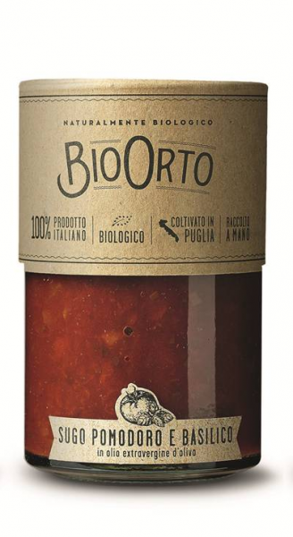 Tomatensoße mit Basilikum BIO 350g | BioOrto