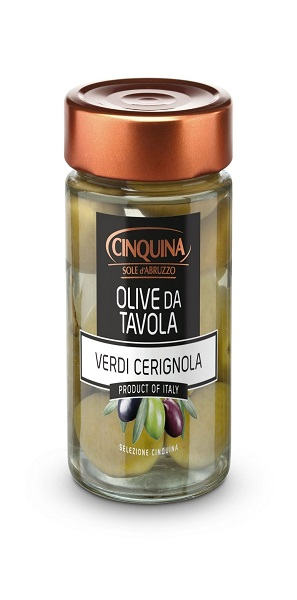 Olive da tavola verdi di Cerignola in Salzklake 320g | Cinquina
