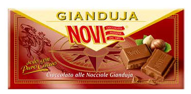 Schokoladetafel mit Gianduja Haselnüsse 100g | Novi