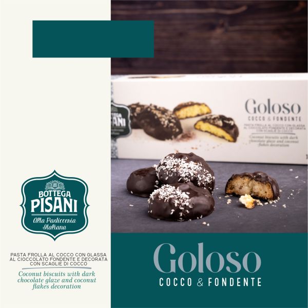 Goloso aus Ischia Insel - Kokos und Zartbitterschokolade 120g/Bottega Pisani