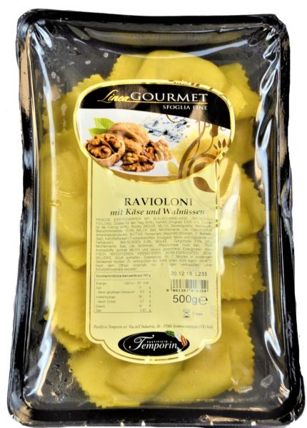 Ravioloni formaggio e noci, Käse und Walnüssen 500 g / Temporin