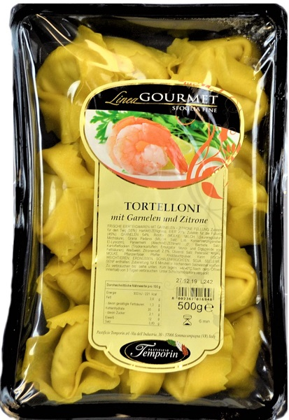 Tortelloni mit Garnelen und Zitrone 500g | Temporin