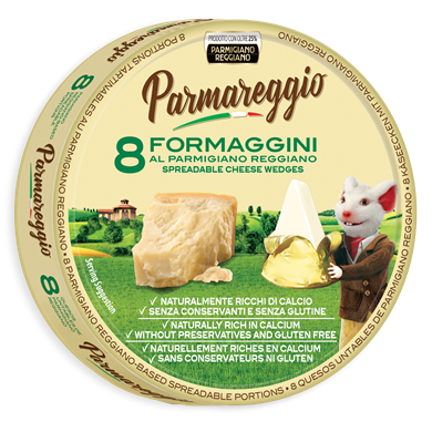Parmigiano Reggiano 8 Käse - Ecken - Schmelzkäse 140g | Parmareggio