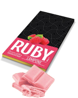 Schokoladetafel Ruby mit Himbeeren 100g | Golose