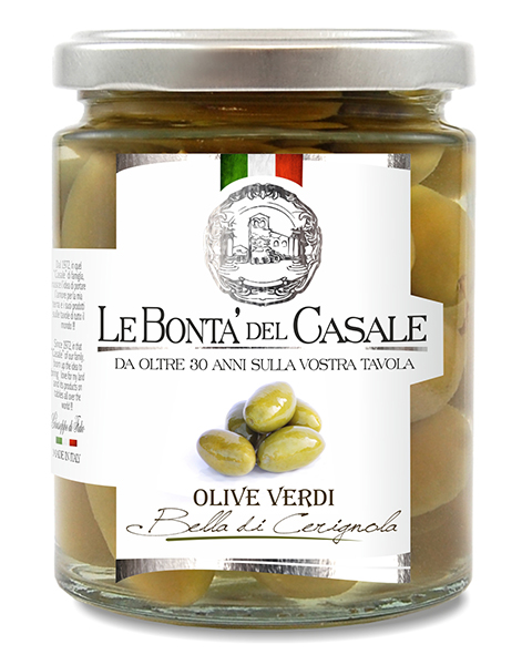 Olive Verdi Bella di Cerignola 314ml | Antipasti Le Bonta Del Casale