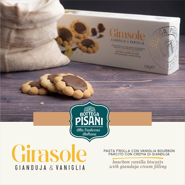 Girasole aus Ischia Insel - Gianduja und Vanille 120g | Bottega Pisani