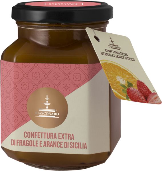 Marmelade mit Erbeere und Orange 360g | Fiasconaro