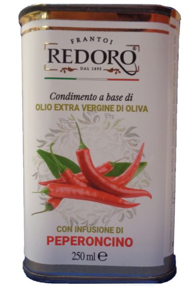 Olivenöl aromatisiert mit Chili in Dose 250ml | Redoro